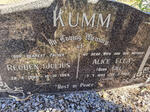 KUMM Reuben Julius 1899-1969 & Alice Ella GILL 1895-1965