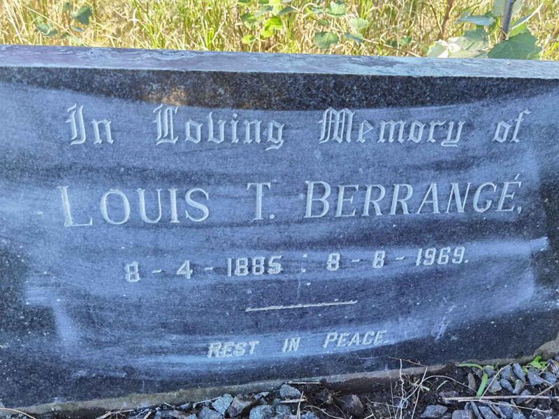BERRANGE Louis T. 1885-1969