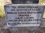 OOSTHUIZEN Ronald Lenox 1931-1935