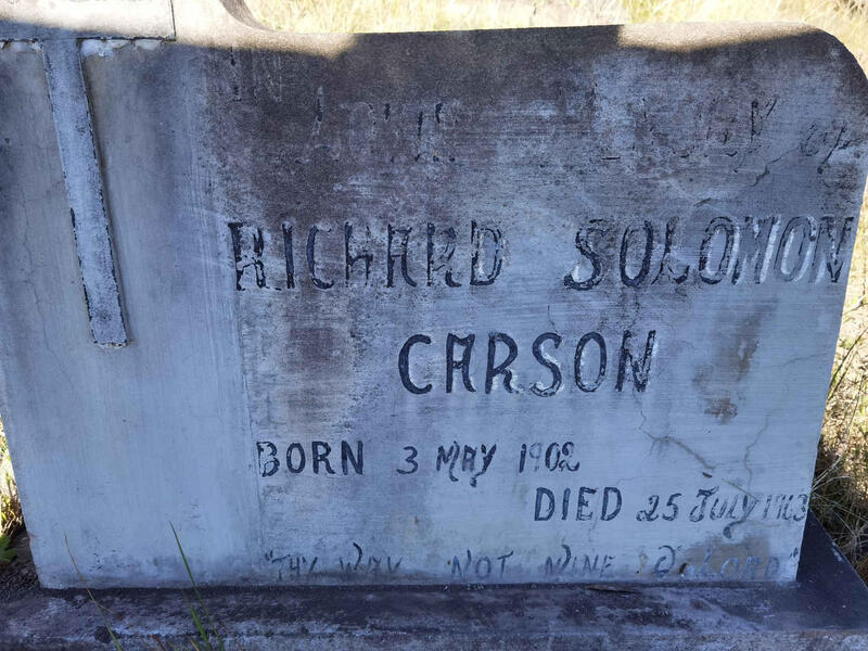 CARSON Richard Solomon 1902-1963