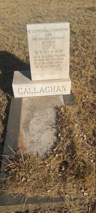 CALLAGHAN Esté 1963-1967