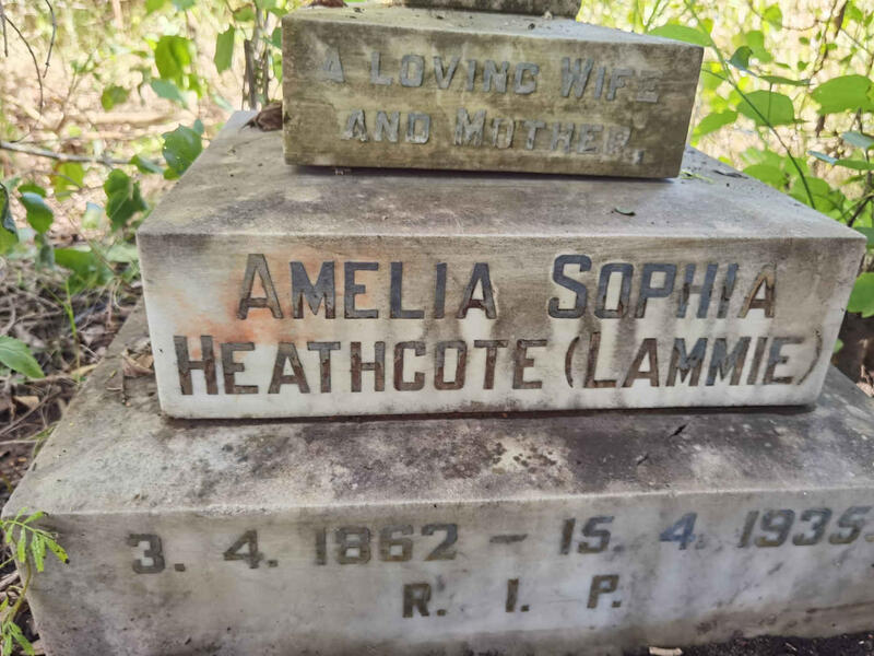 HEATHCOTE Amelia Sophia 1862-1935