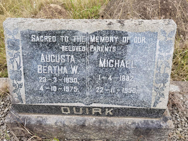 QUIRK Michael 1882-1950 & Augusta Bertha W. 1890-1975