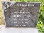 KOPP Alice 1903-1992