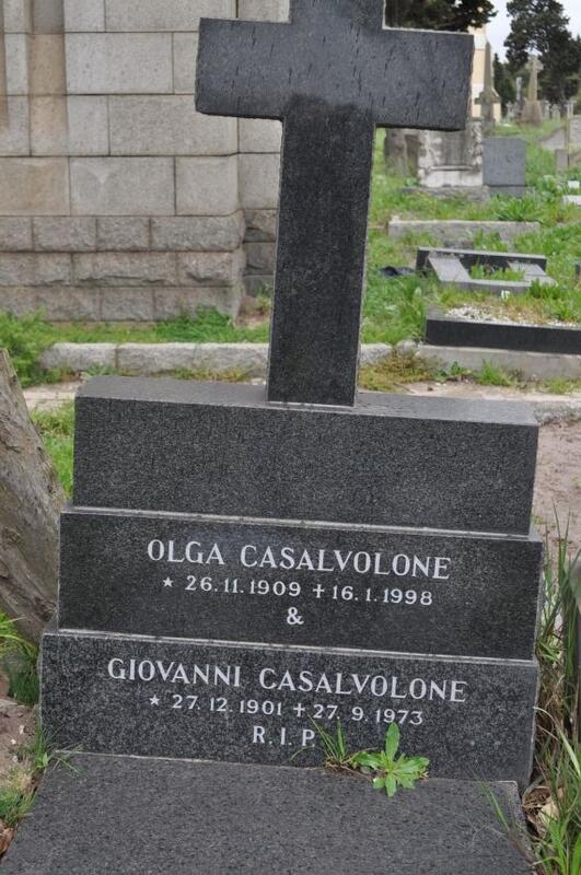 CASALVOLONE Giovanni 1901-1973 & Olga 1909-1998