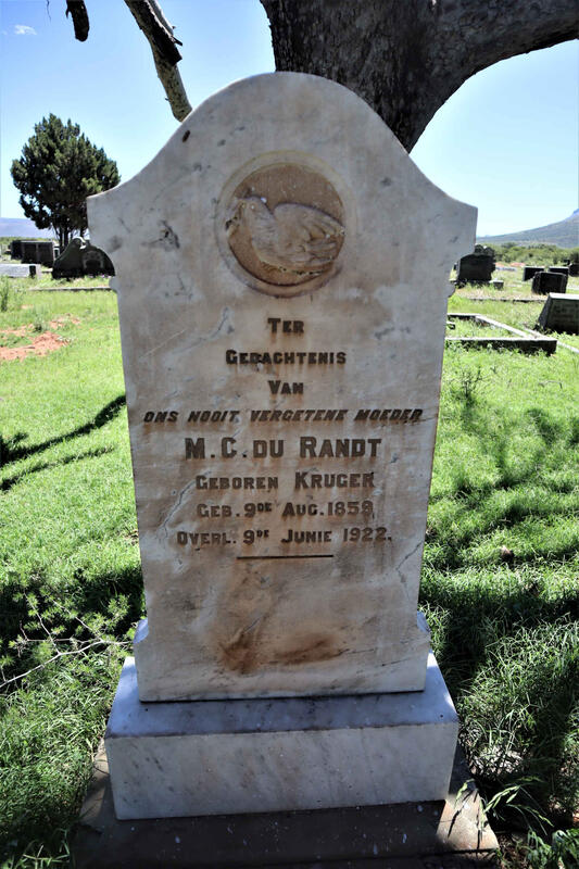 RANDT M.C., du nee KRUGER 1859-1922