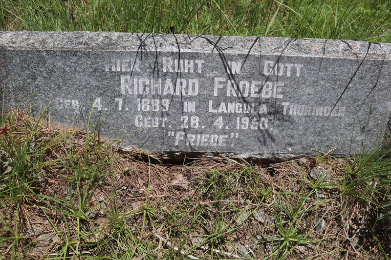 FROEBE Richard 1889-1956