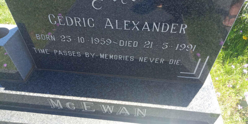 MCEWAN Cedric Alexander 1959-1991
