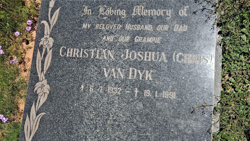 DYK Christian Joshua, van 1932-1991