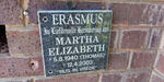ERASMUS Martha Elizabeth nee THOMAS 1940-2003