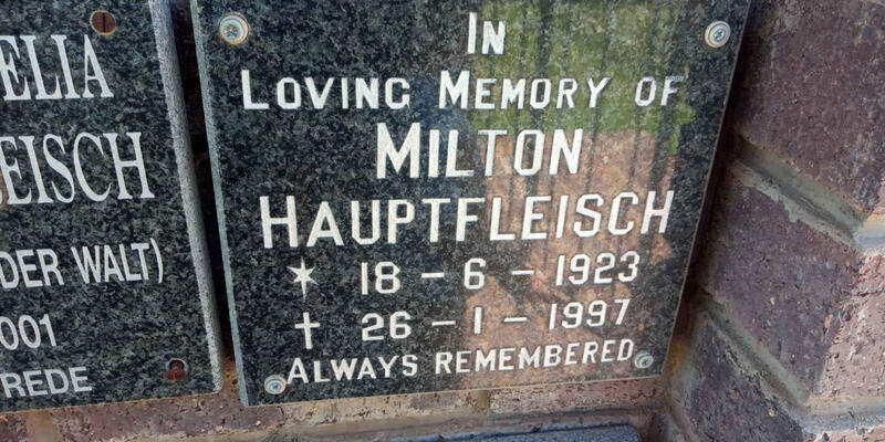 HAUPTFLEISCH Milton 1923-1997