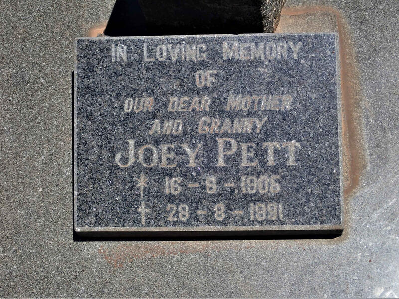 PETT Joey 1906-1991