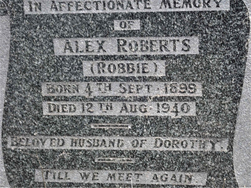 ROBERTS Alex 1899-1940