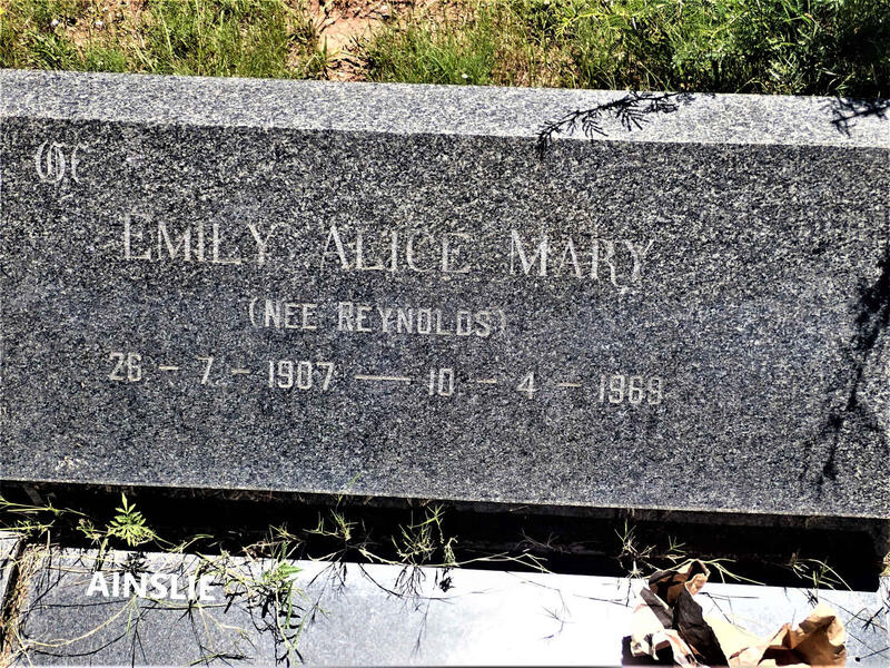 AINSLIE Emily Alice Mary nee REYNOLDS 1907-1969