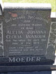 ROSSOUW Aletta Johanna Cecilia nee PRETORIUS 1914-1972