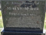 PURSE Merlyn McIver nee LANG 1918-1990