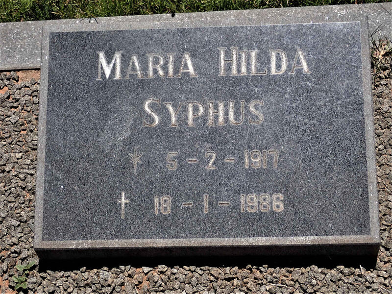 SYPHUS Maria Hilda 1917-1986