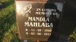 MAHLABA Mandla 1940-2011