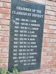 3. List of names of the Chairmen of the Clarkebury District