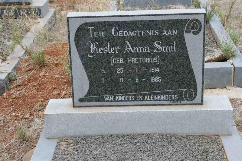 SMIT Hester Anna nee PRETORIUS 1914-1985