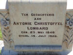 LOMBARD Antonie Christoffel 1849-1926 & Elisabeth Helena LOMBARD 1851-