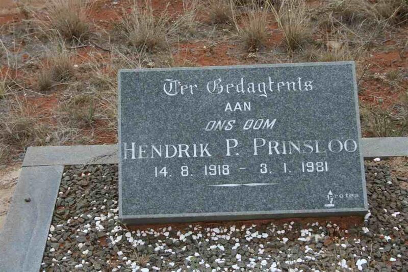 PRINSLOO Hendrik P. 1918-1981