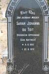 TOIT Sarah Johanna, du previously OPPERMAN nee HATTINGH 1882-1972