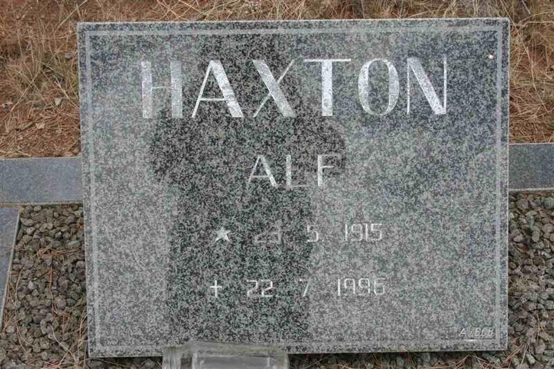 HAXTON Alf 1915-1996