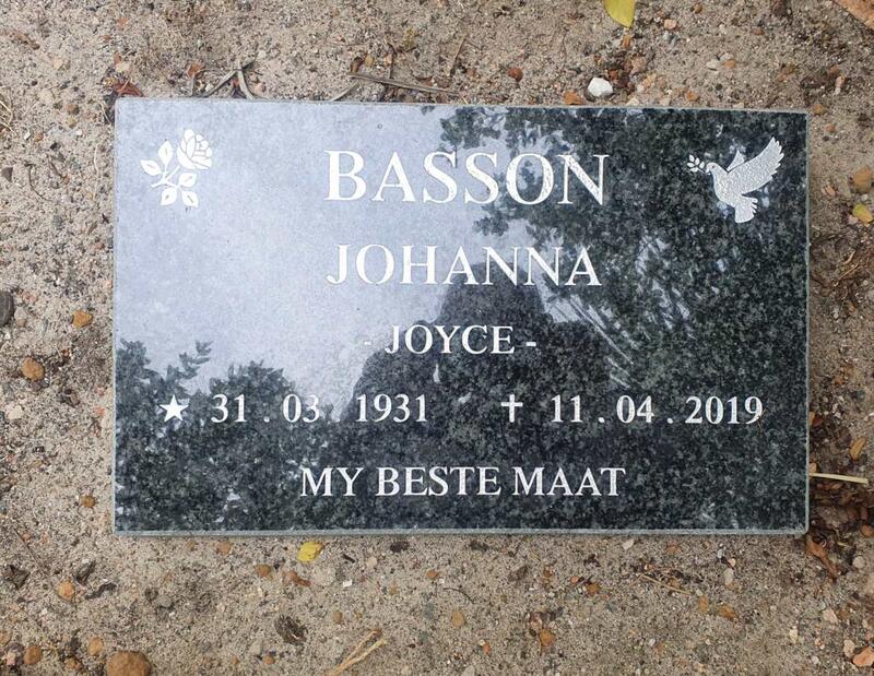 BASSON Johanna Joyce 1931-2019