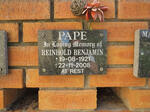 PAPE Reinhold Benjamin 1921-2008