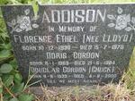 ADDISON Douglas Gordon 1923-2000 & Florence Ethel LLOYD 1930-1978 :: ADDISON Doris Gordon 1963-1984