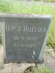 RHEEDER O.P.J. 1887-1959