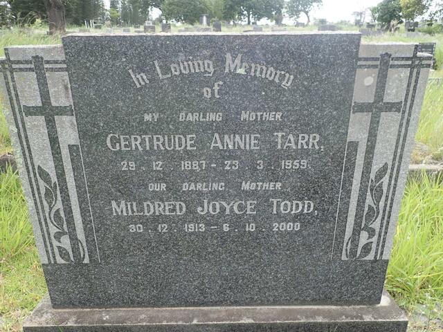TARR Gertrude Annie 1887-1959 :: TODD Mildred Joyce 1913-2000