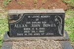 BOWES Allan John 1960-1962