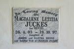JUCKES Magdalene Letitia nee MENNE 1903-1997