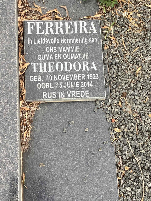 FERREIRA Theodora 1923-2014