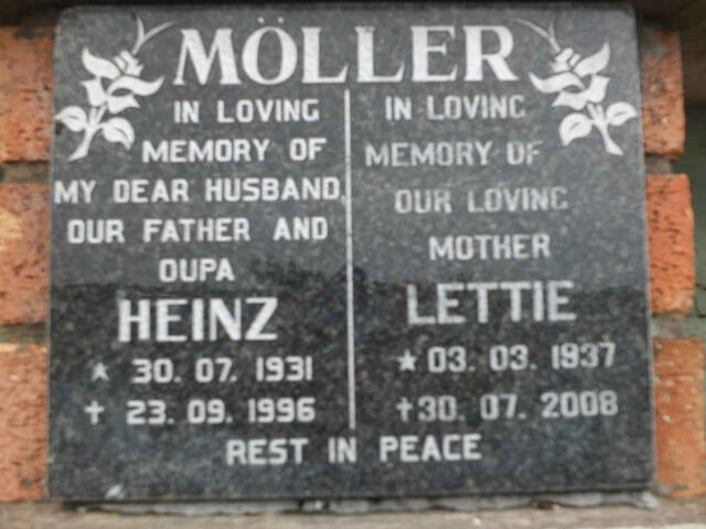 MOLLER Heinz 1931-1996 & Lettie 1937-2008