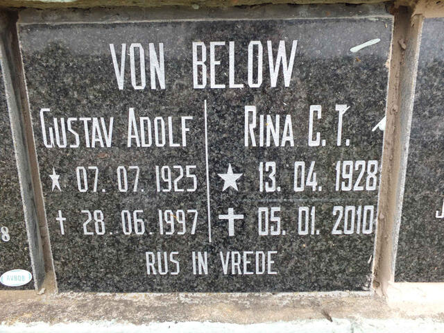 BELOW Gustav Adolf, von 1925-1997 & Rina C.T. 1928-2010