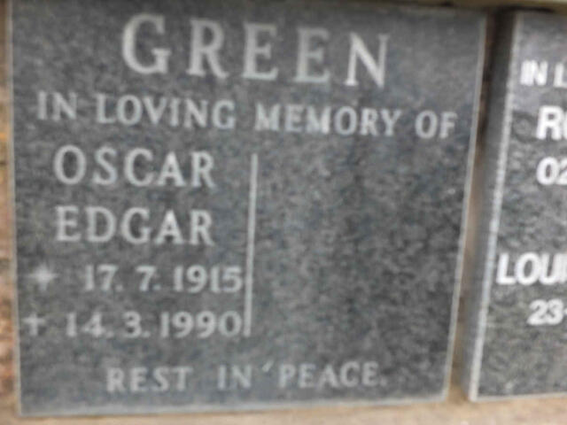 GREEN Oscar Edgar 1915-1990