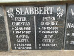 SLABBERT Peter Christian 1905-1987 & Martha Aletta 1908-1998