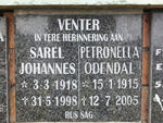 VENTER Sarel Johannes 1918-1998 & Petronella ODENDAL 1915-2005