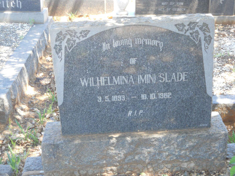 SLADE Wilhelmina 1893-1962