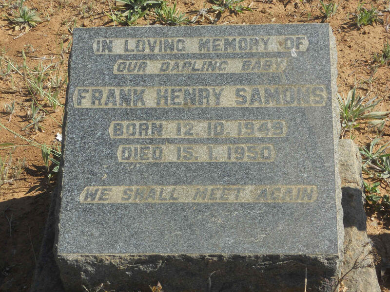 SAMONS Frank Henry 1949-1950