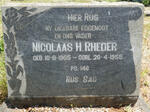 RHEDER Nicolaas H. 1905-1955