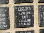 KINGSTON Hang Ying Mary 1918-1991