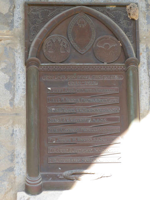 7. WWII Memorial plaque 1914-1918
