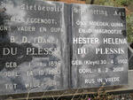 PLESSIS B.D., du 1896-1983 & Hester Helena KLEYN 1902-2008