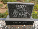 GREEFF Sophia Elizabeth 1912-1994