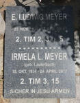 MEYER Ludwig E. 1934-2014 & Irmela L. LAUTERBACH 1934-2017