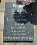 PRIGGE Ernst Albi 1936-2017 & Ludmilla Emilie Louise LINDHORST 1934-2019